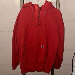 Carhartt Men's Zip-Up Red Hoodie XL